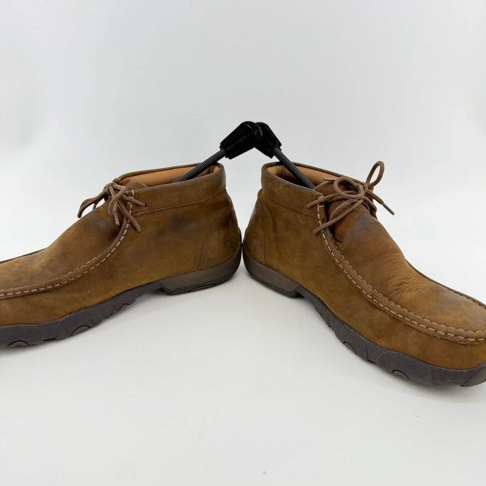 Twisted X Mens Chukka Moc Brown Leather Steel Toe Work Boots MDMST01 Size 10 M